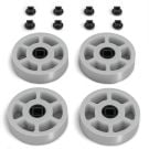 Hubbed Compression Wheel 4-Pack Kit (2" OD x 1/2" WD, 1/4" Square Bore, 30 durometer)
