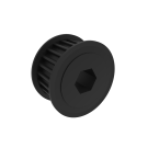 24T x 15mm Wide Aluminum Pulley (HTD 5mm, 1/2" Hex)