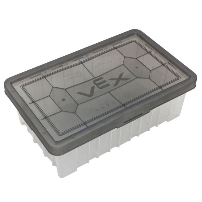 Bins & Things Stackable Storage Container with 2 Trays - Gray