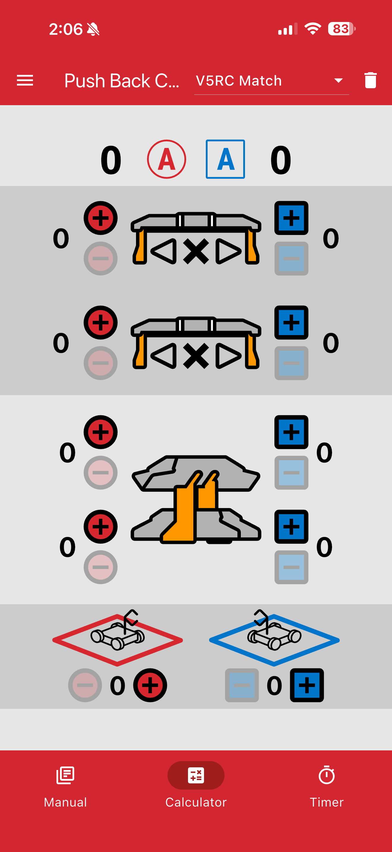 VRC Hub game interface with scoring elements.